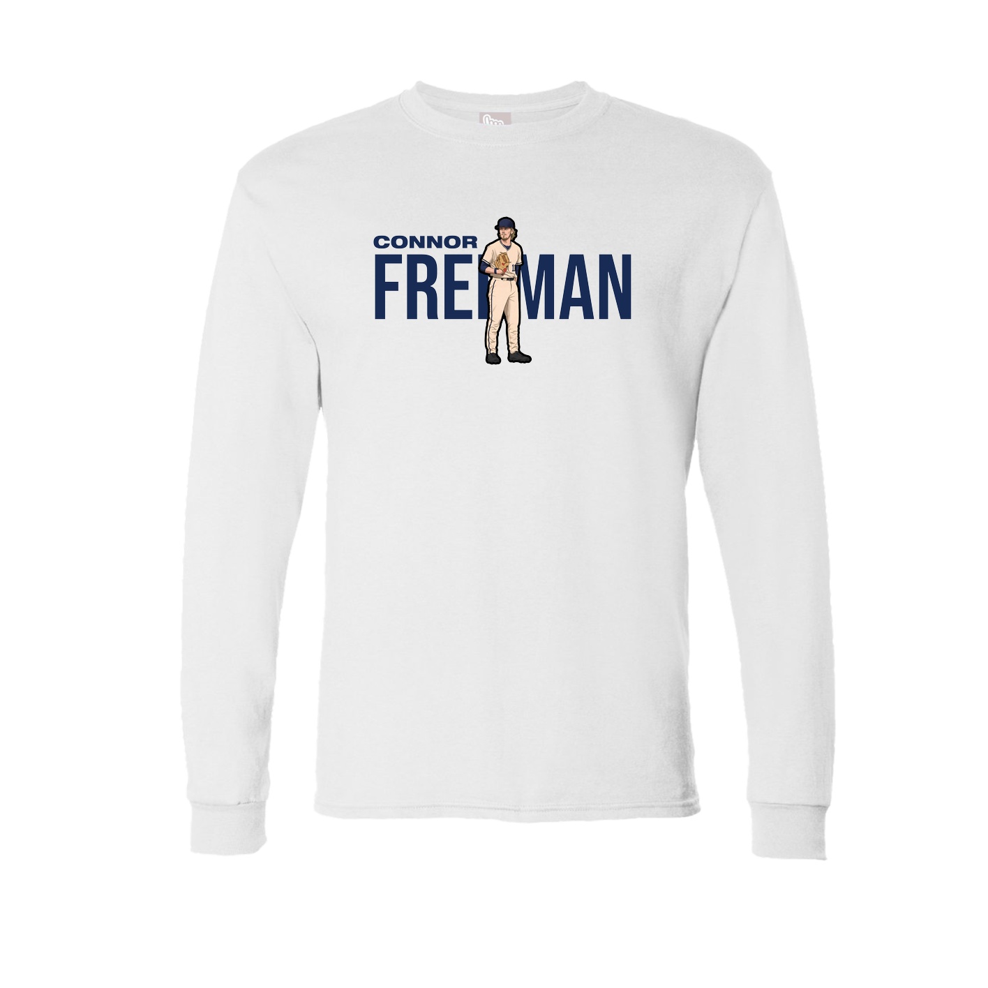 Long Sleeve Tee — Player Name in White