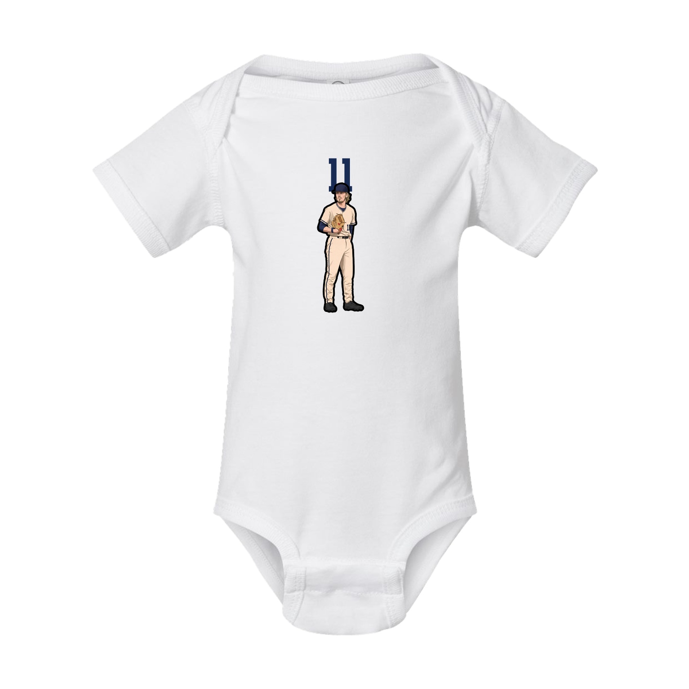 Baby Onesie — Number Top in White
