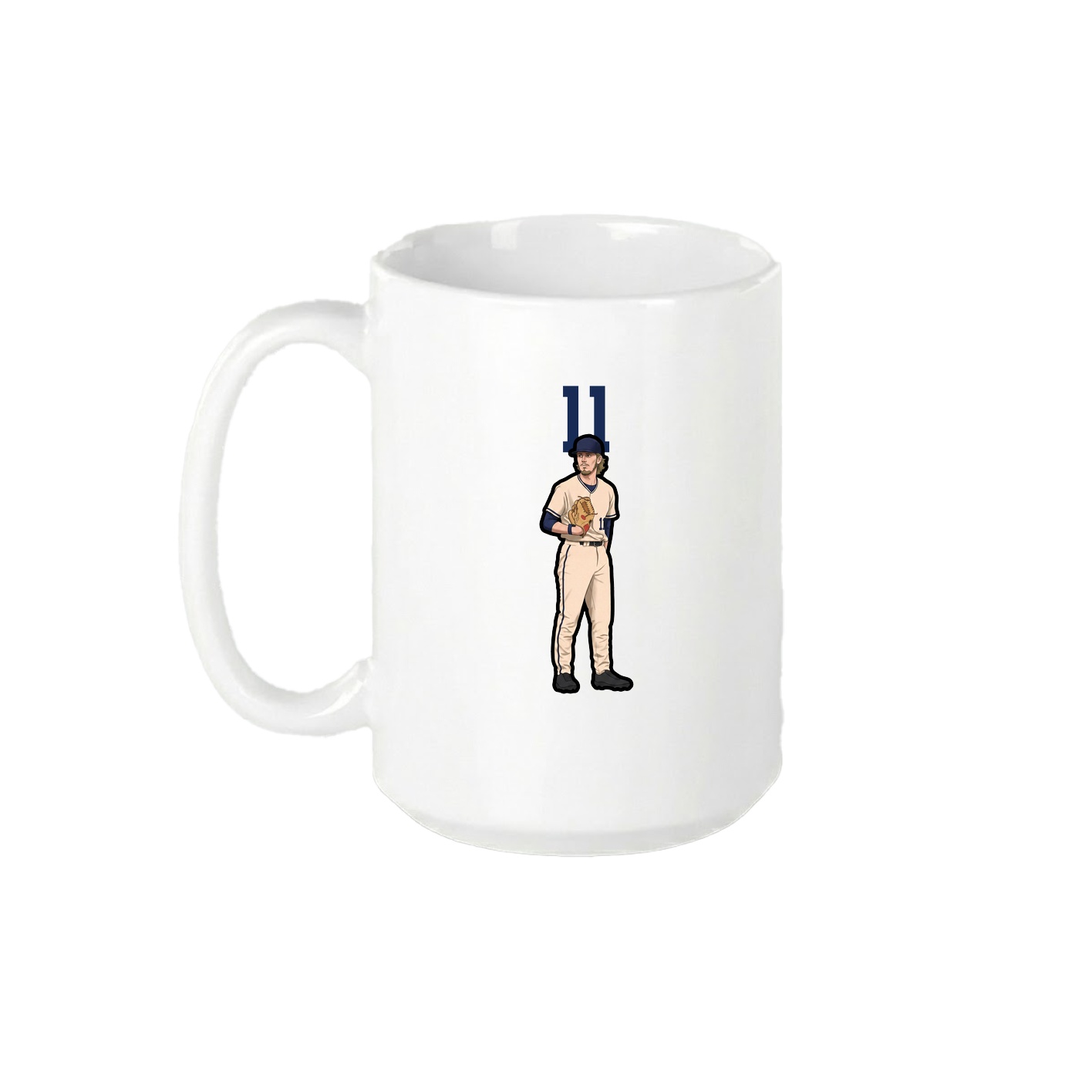15oz Coffee Mug — Number Top in White