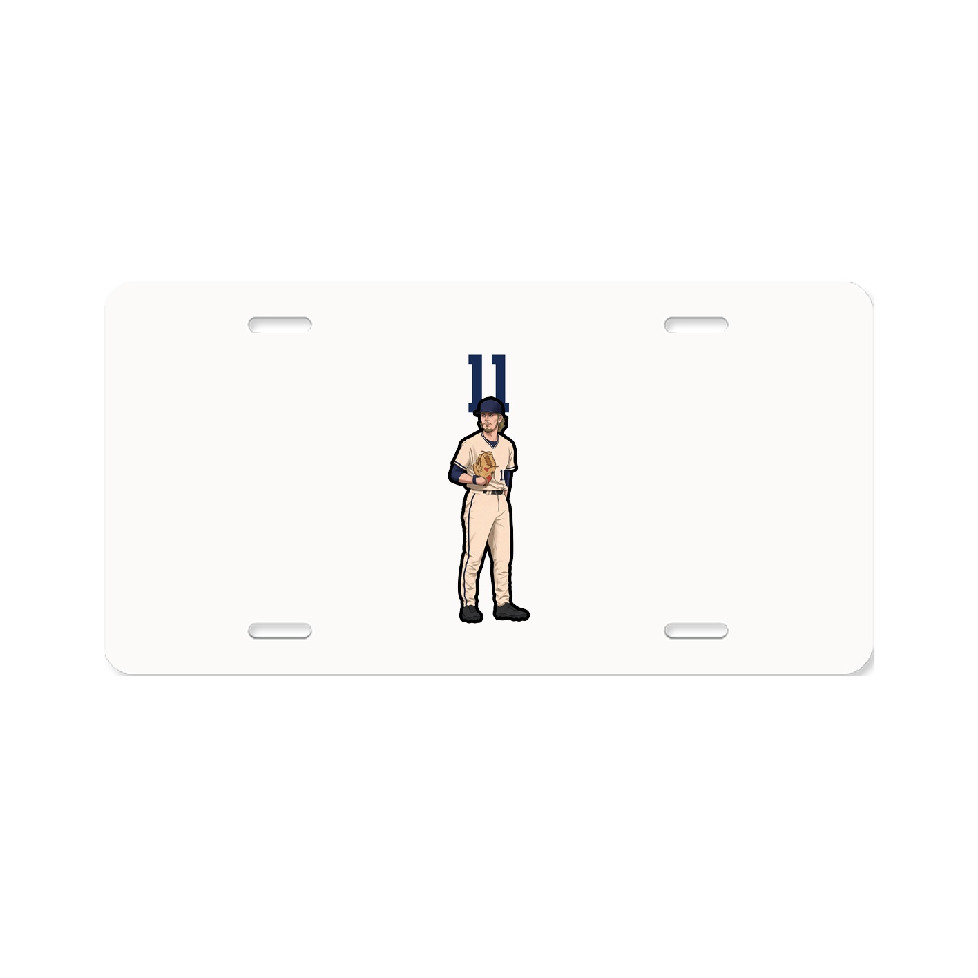 License Plate — Number Top in Classic