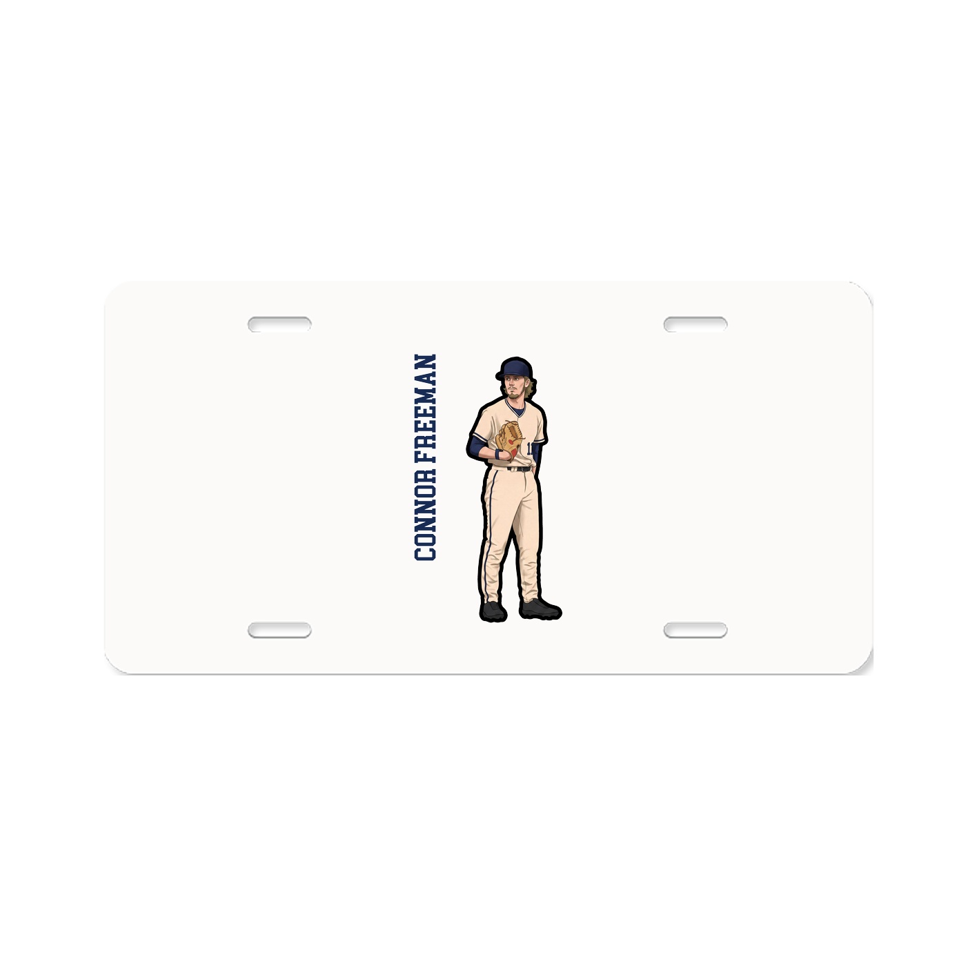 License Plate — Name Vertical in Classic