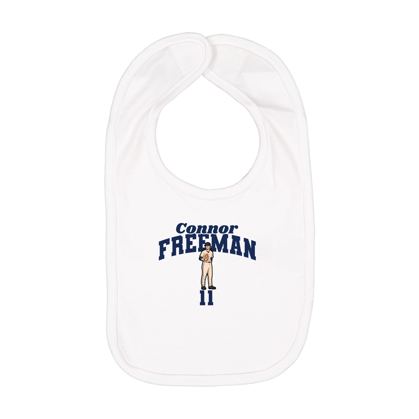 Infant Bib — Signature Arch in White