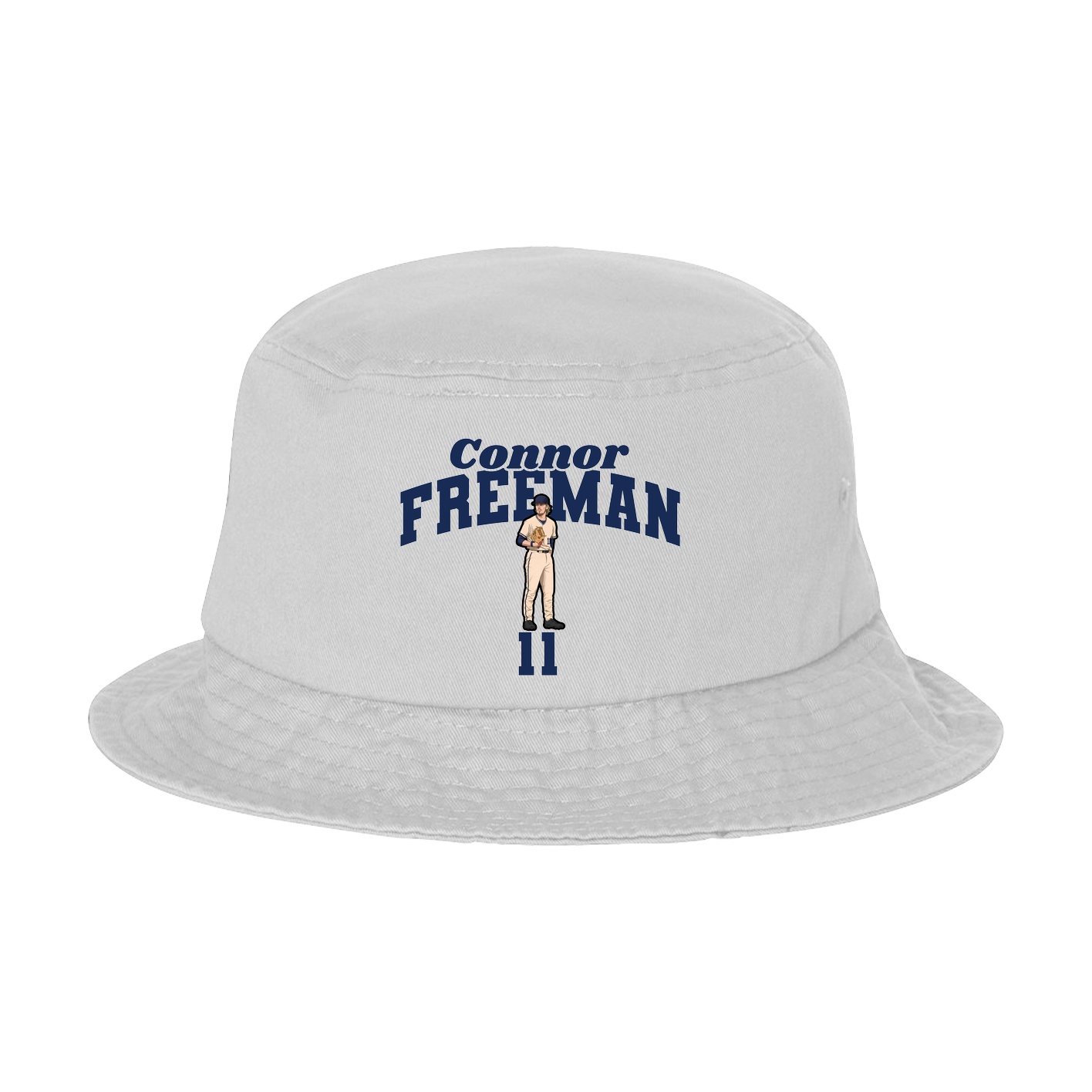 Bucket Cap — Signature Arch in White