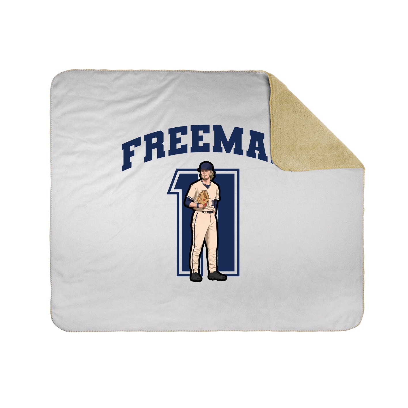 Throw Blanket — Number in White