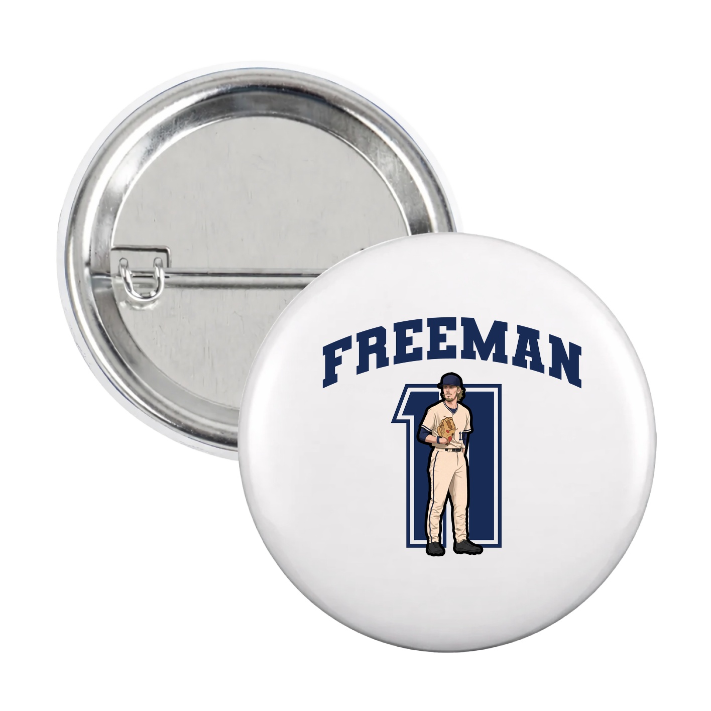 Game Day Button — Number in White