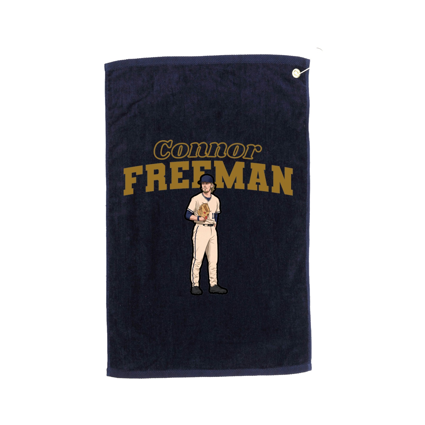 Golf Towel — Name Arch in Navy