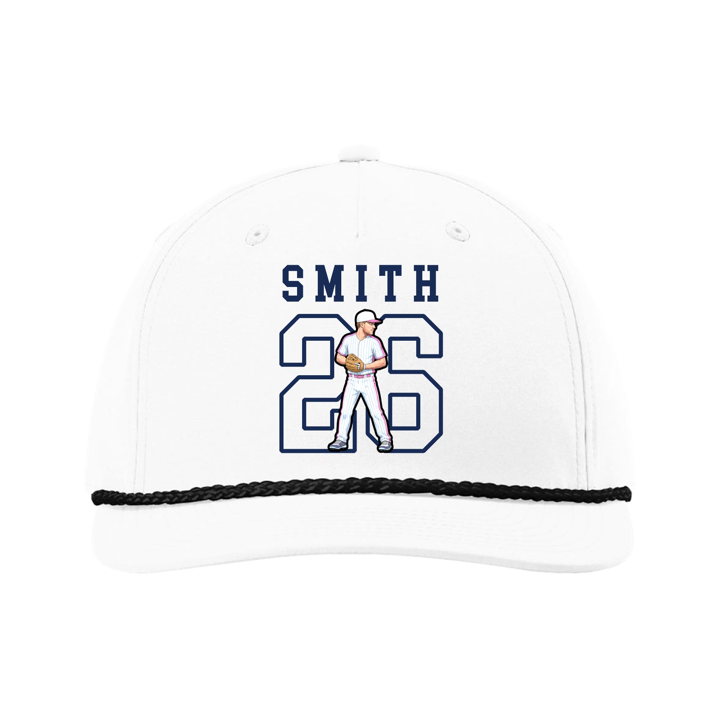 Five-Panel Classic Rope Cap — Shirsey in White