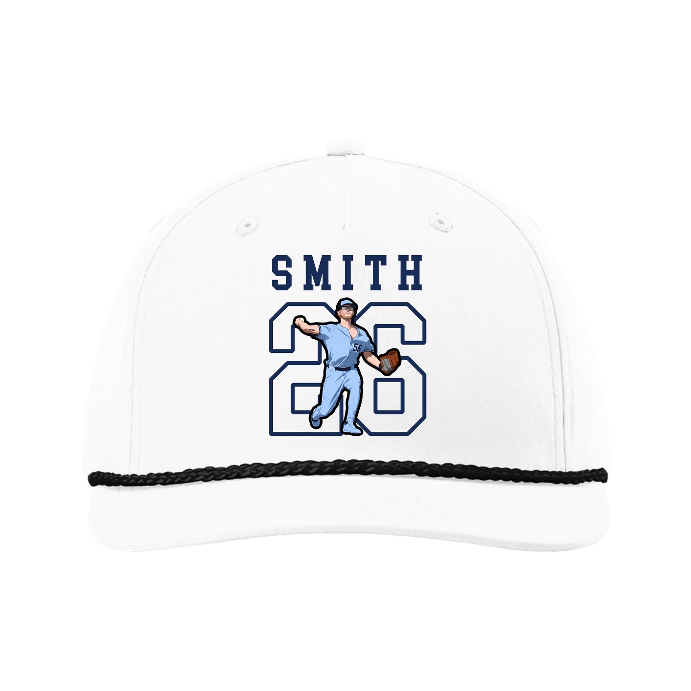 Five-Panel Classic Rope Cap — Shirsey in White