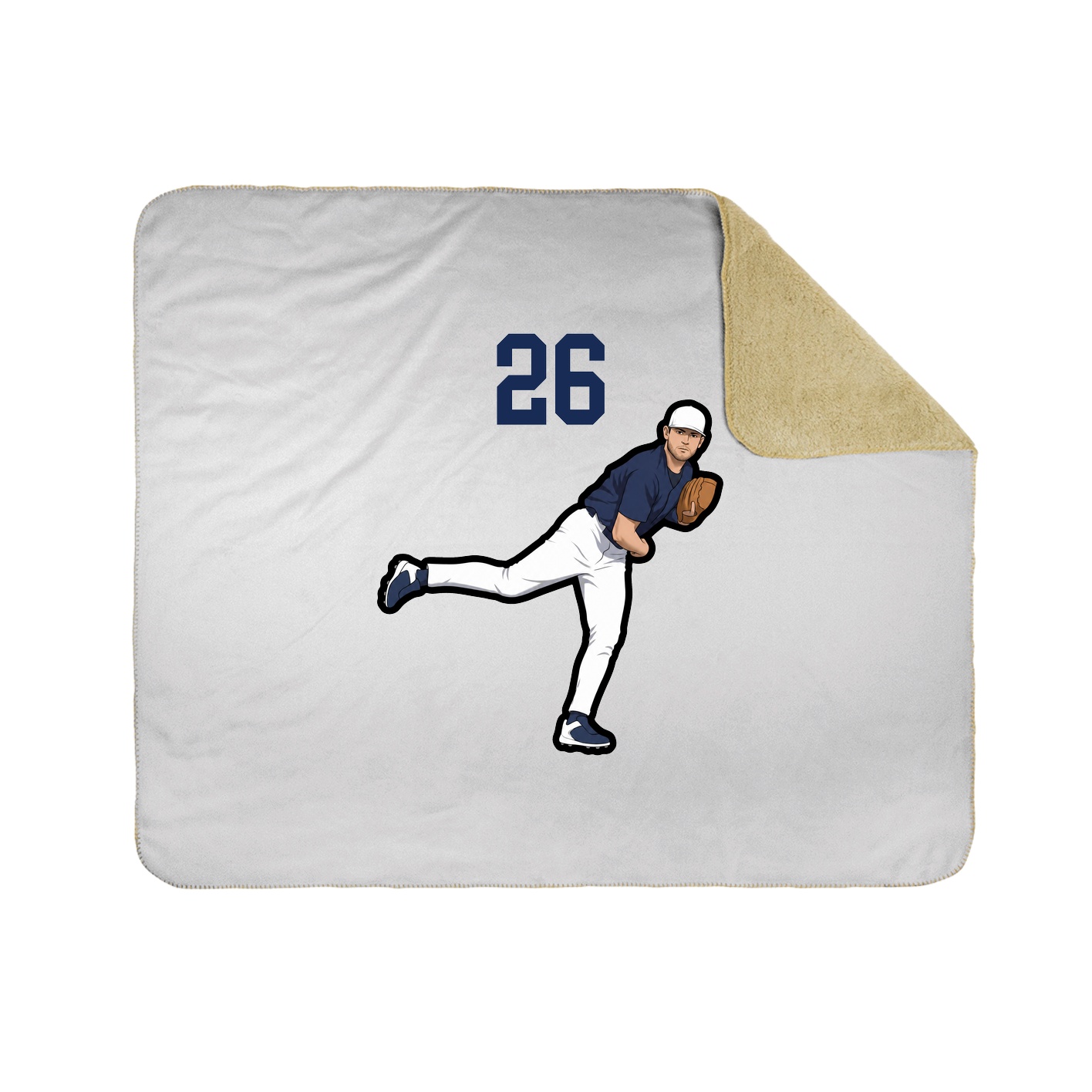 Throw Blanket — Number Top in White