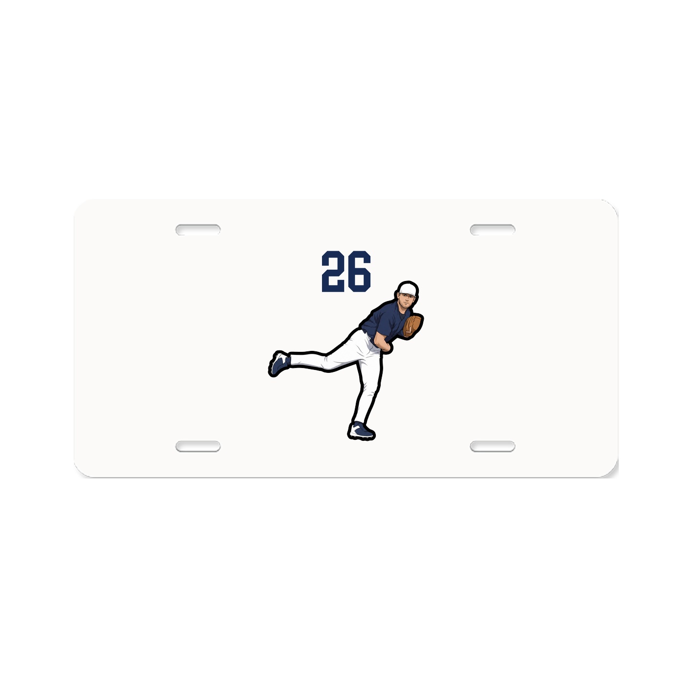 License Plate — Number Top in Classic