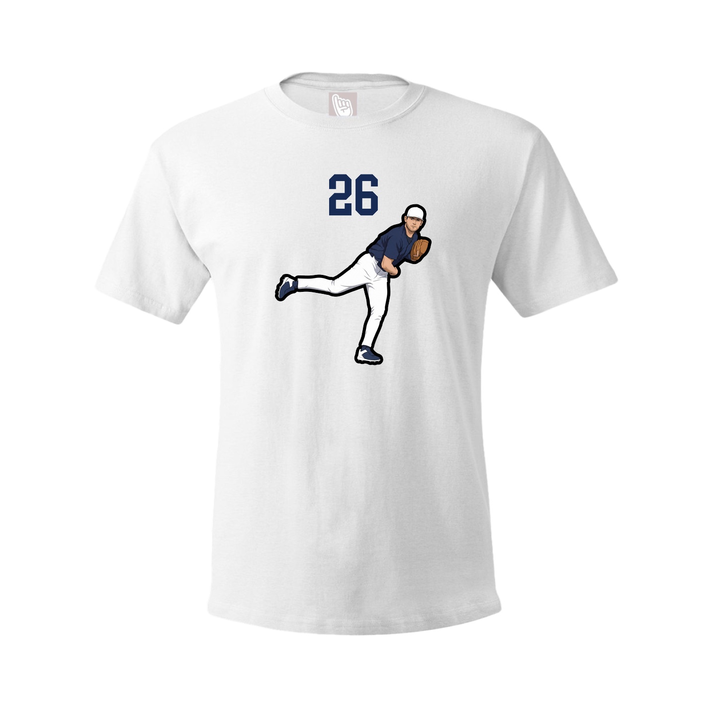 Youth Tee — Number Top in White