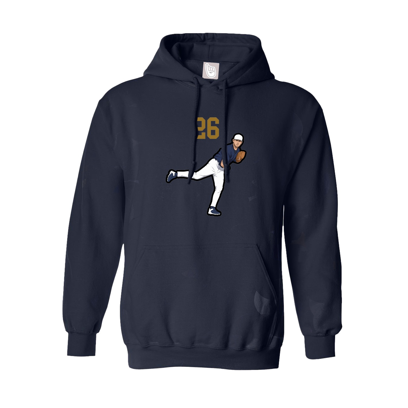 Youth Hoodie — Number Top in Navy