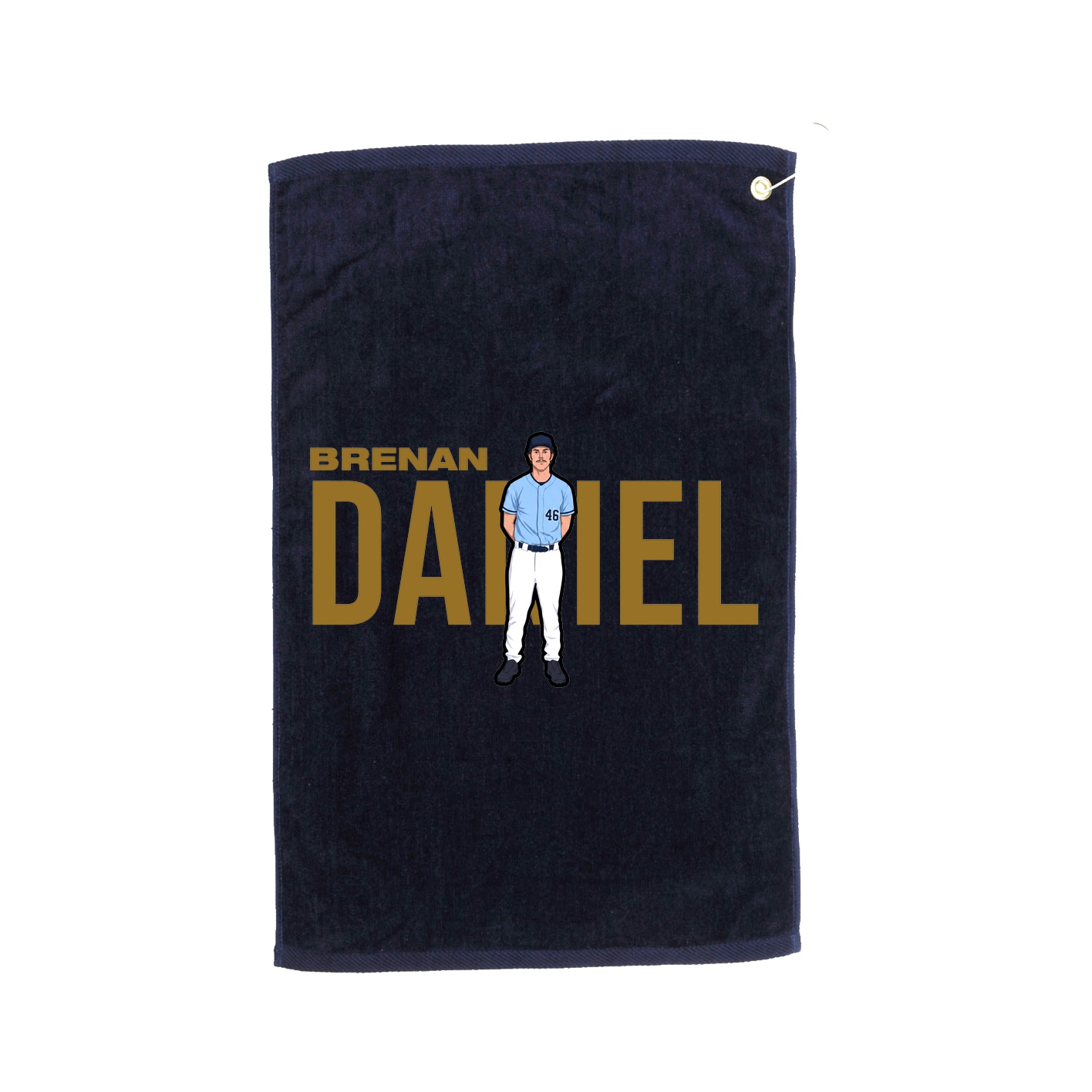 Golf Towel — Player Name in Navy