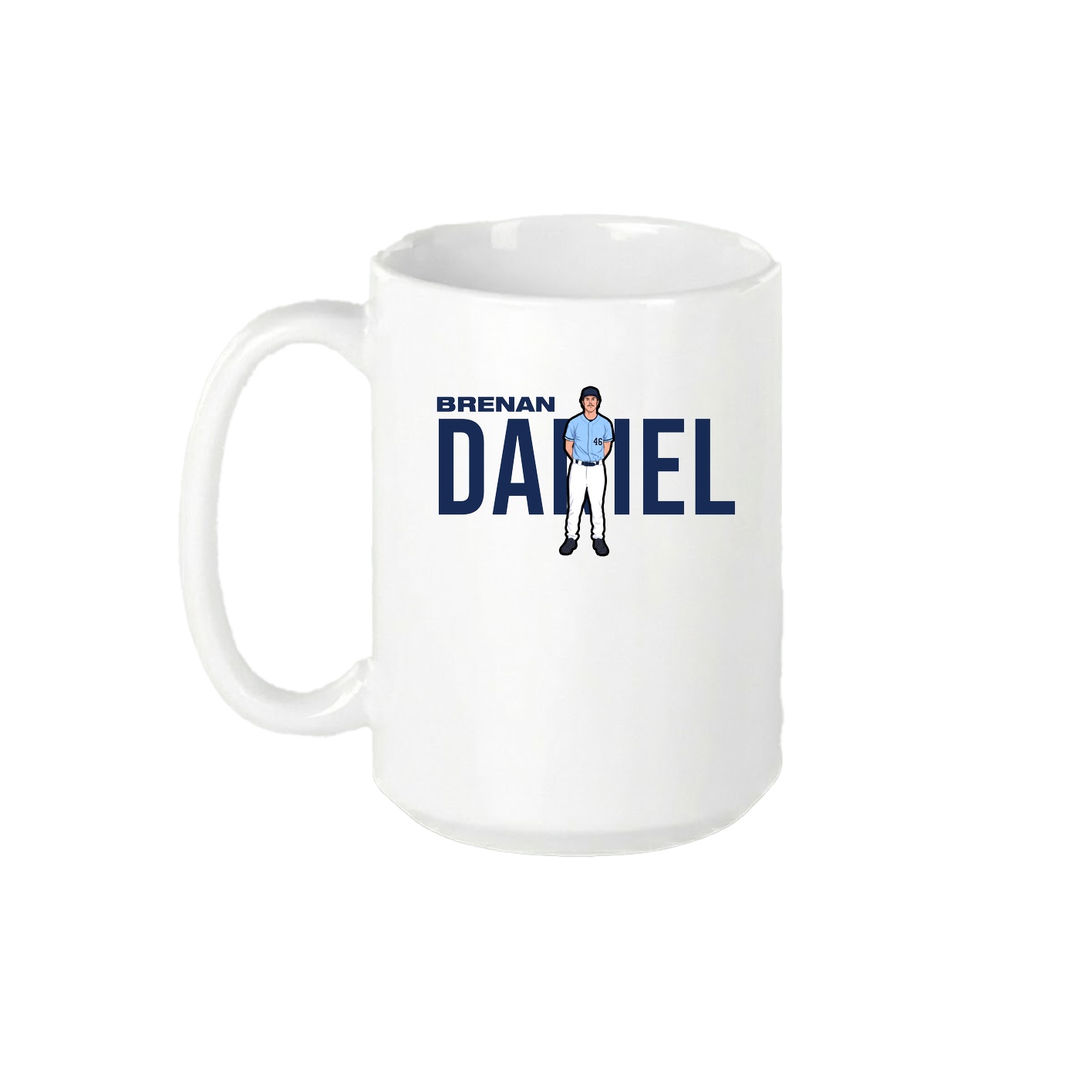 15oz Coffee Mug — Player Name in White