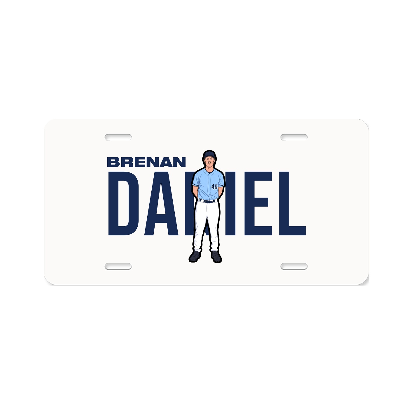 License Plate — Player Name in Classic