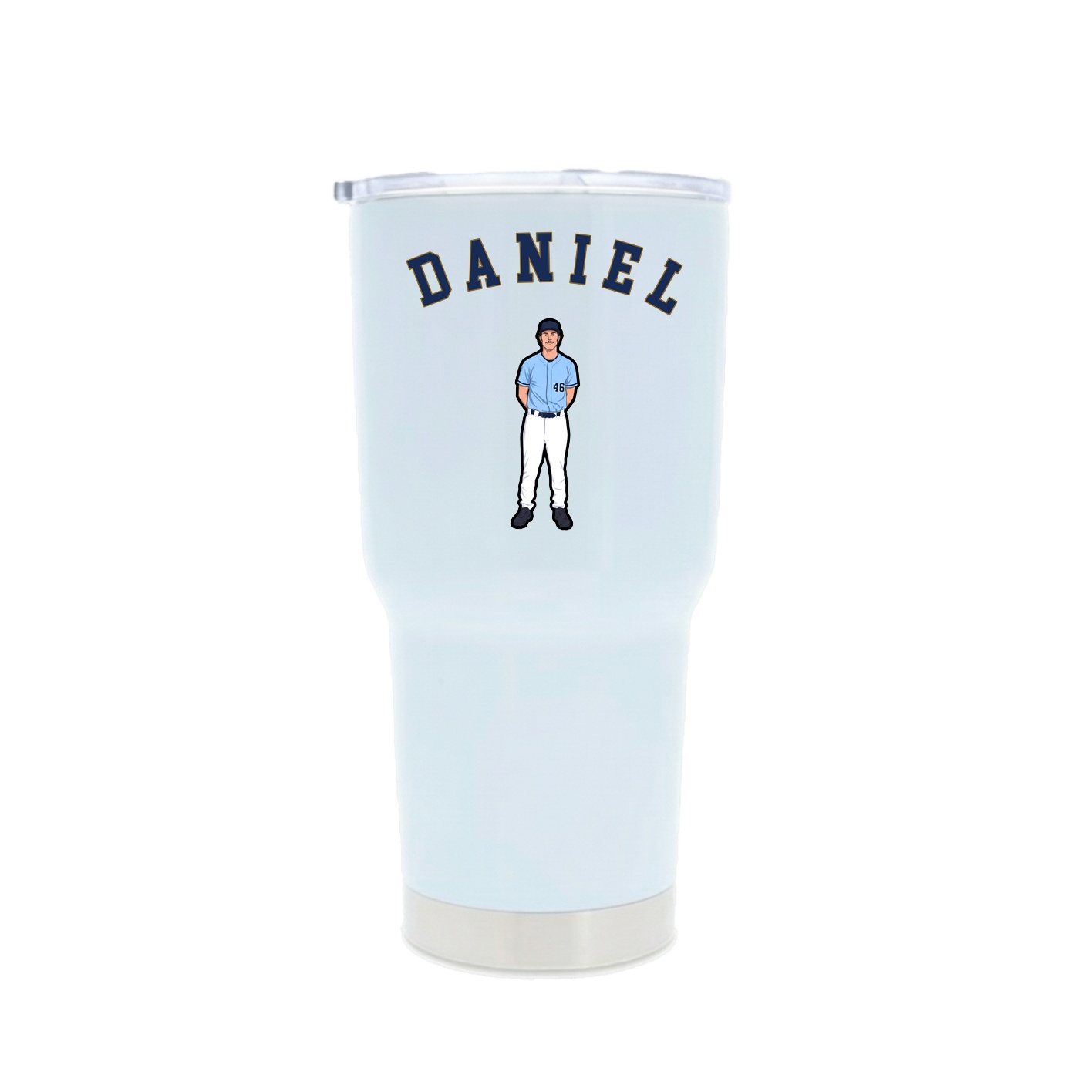 30oz Stainless Steel Tumbler — Shirsey Arch in White