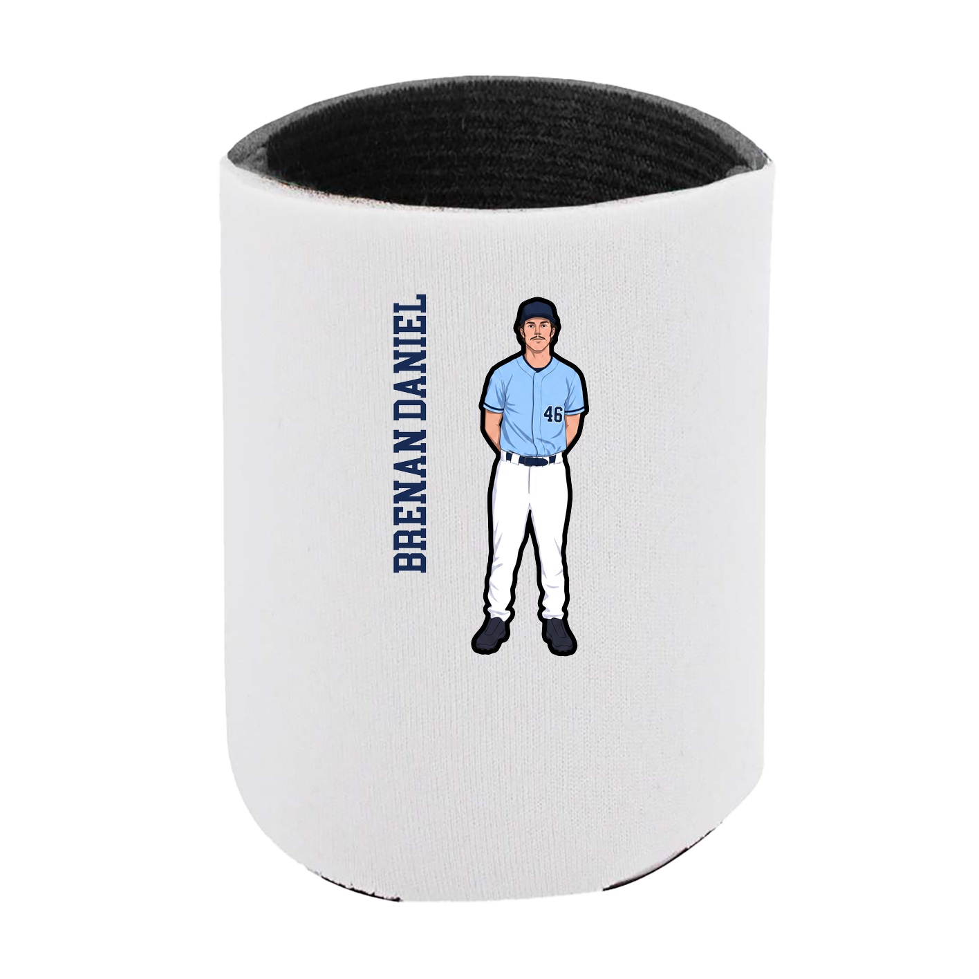 Can Holder — Name Vertical in White