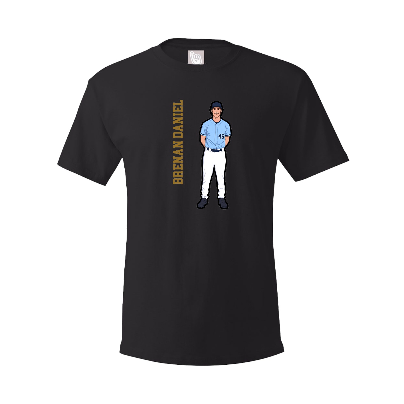 Tee — Name Vertical in Black