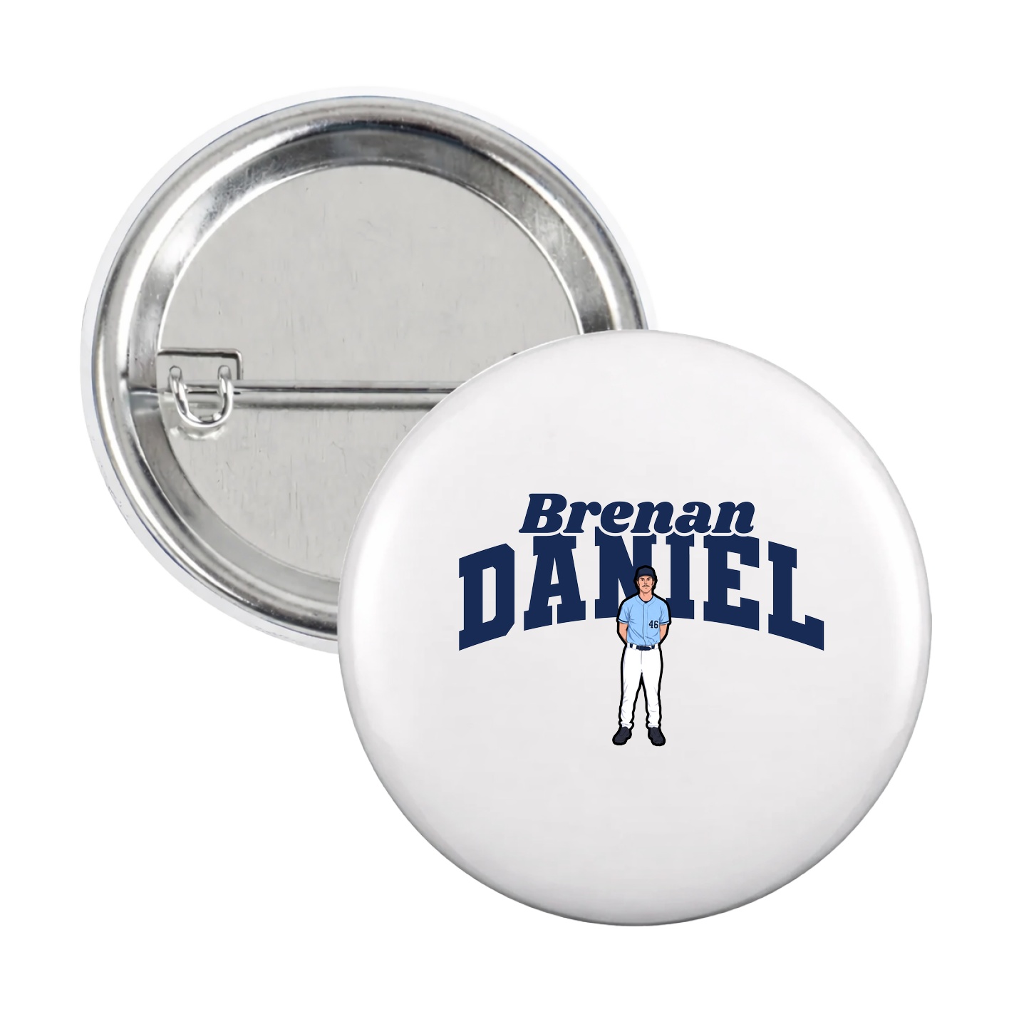Game Day Button — Signature Arch in White