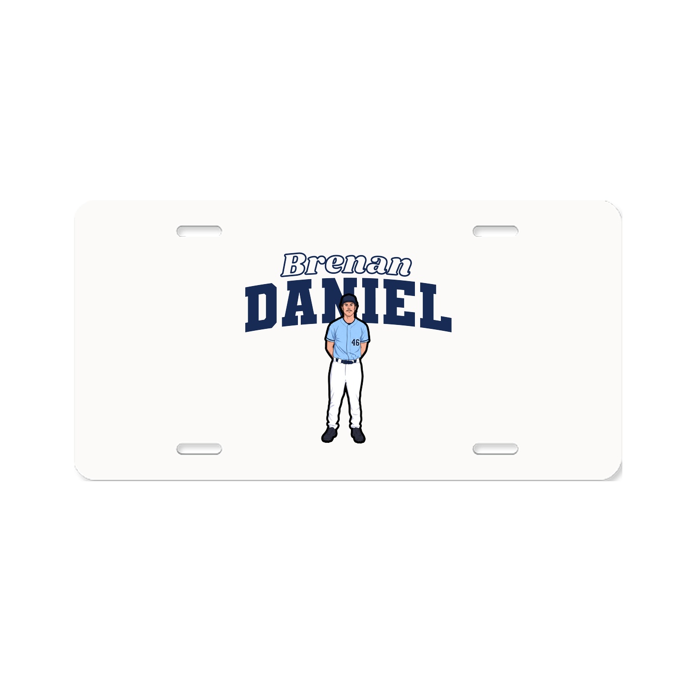 License Plate — Name Arch in Classic