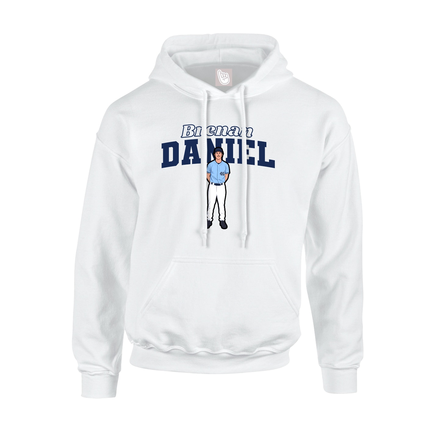 Hoodie — Name Arch in White