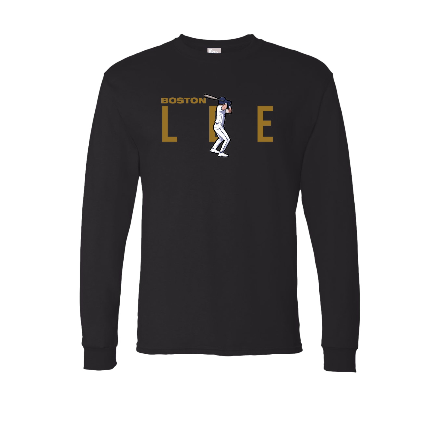 Long Sleeve Tee — Player Name in Black