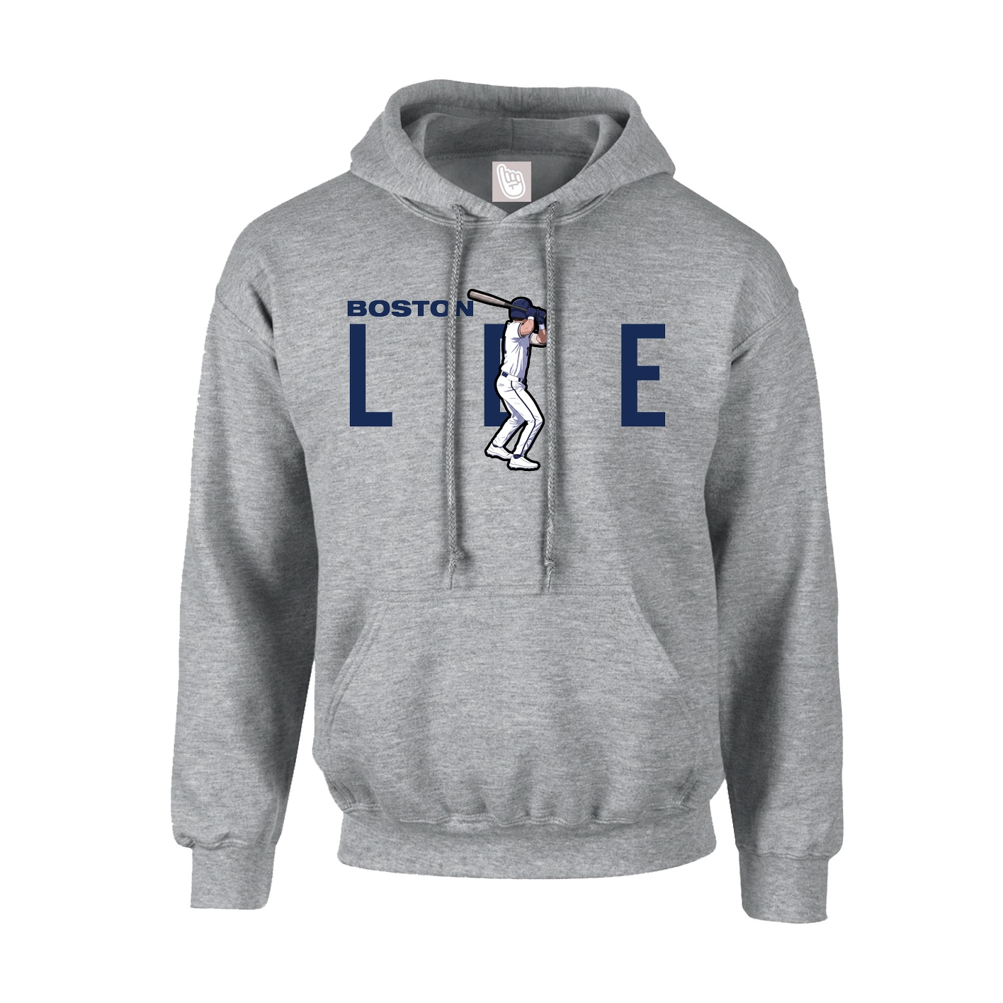 Youth Hoodie — Player Name in Grey