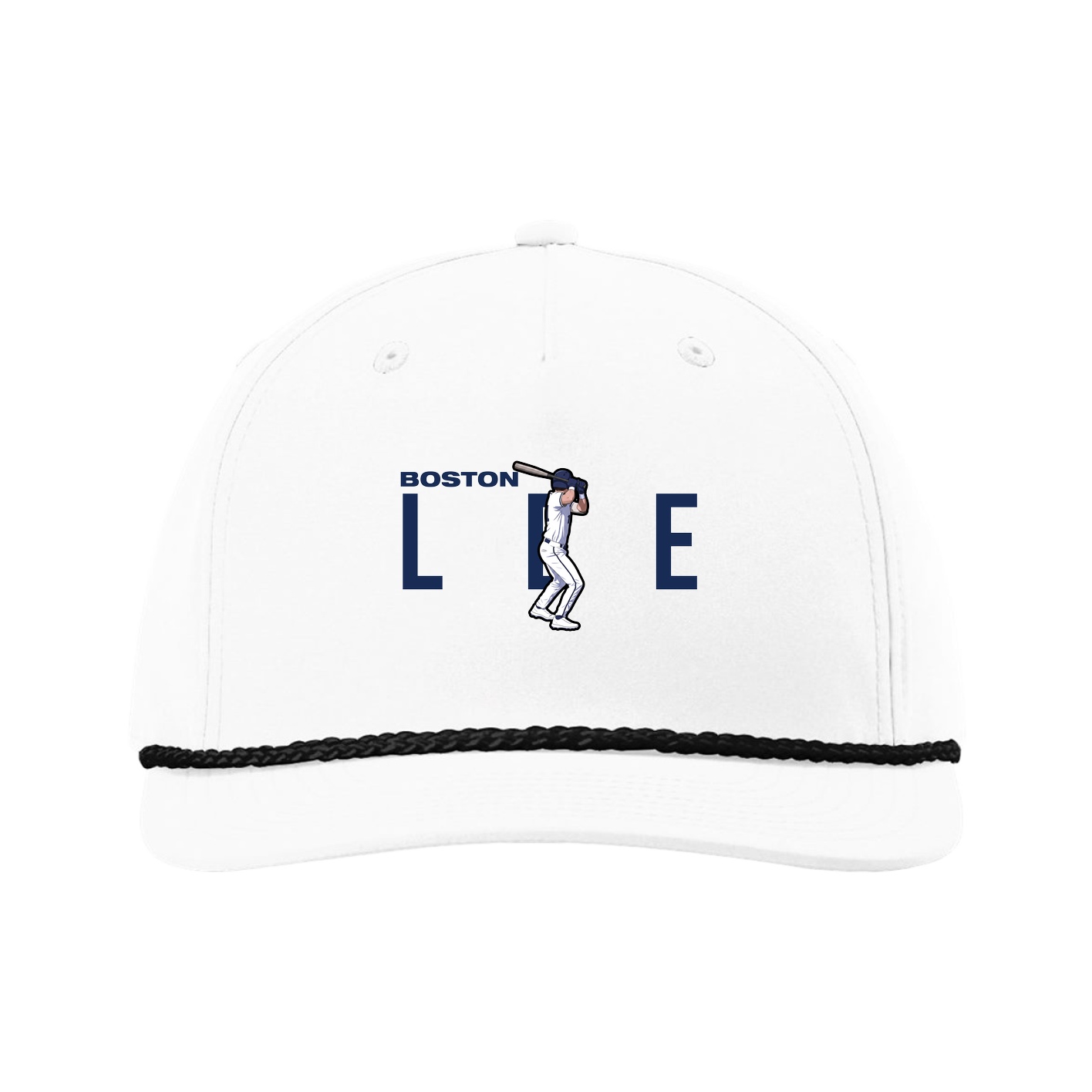 Five-Panel Classic Rope Cap — Player Name in White