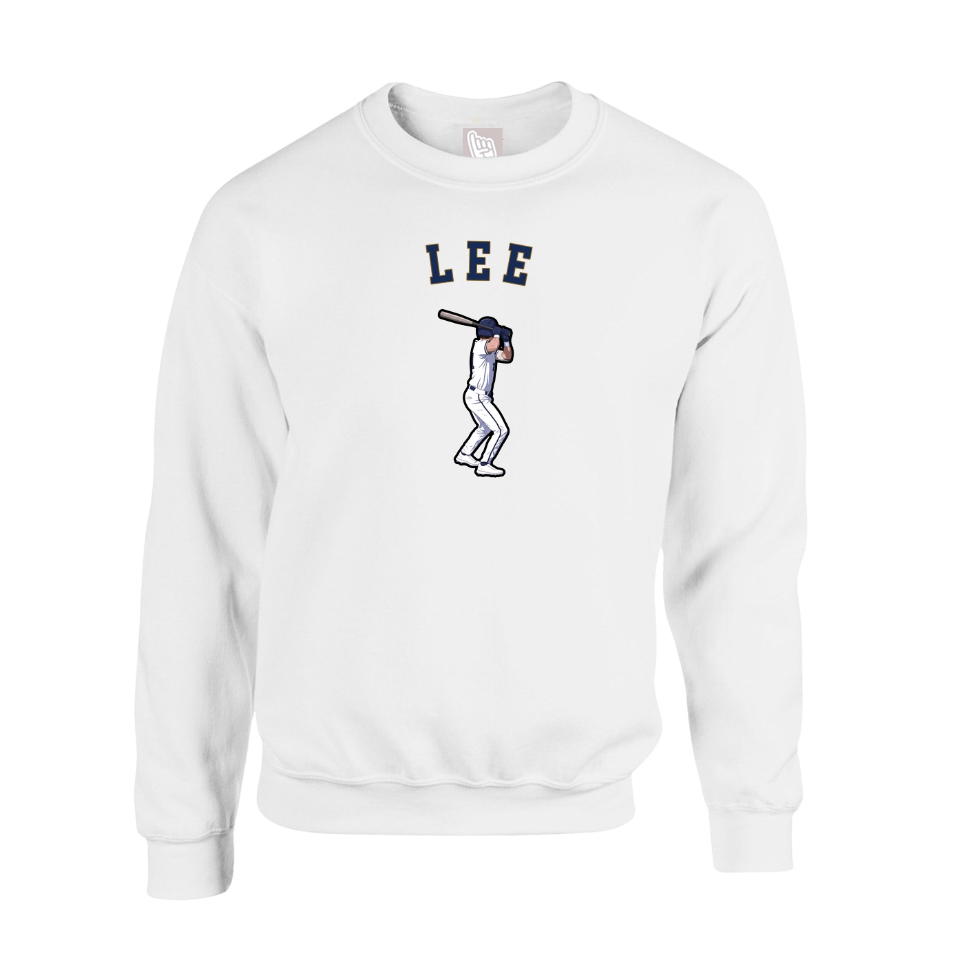 Fleece Crew — Shirsey Arch in White