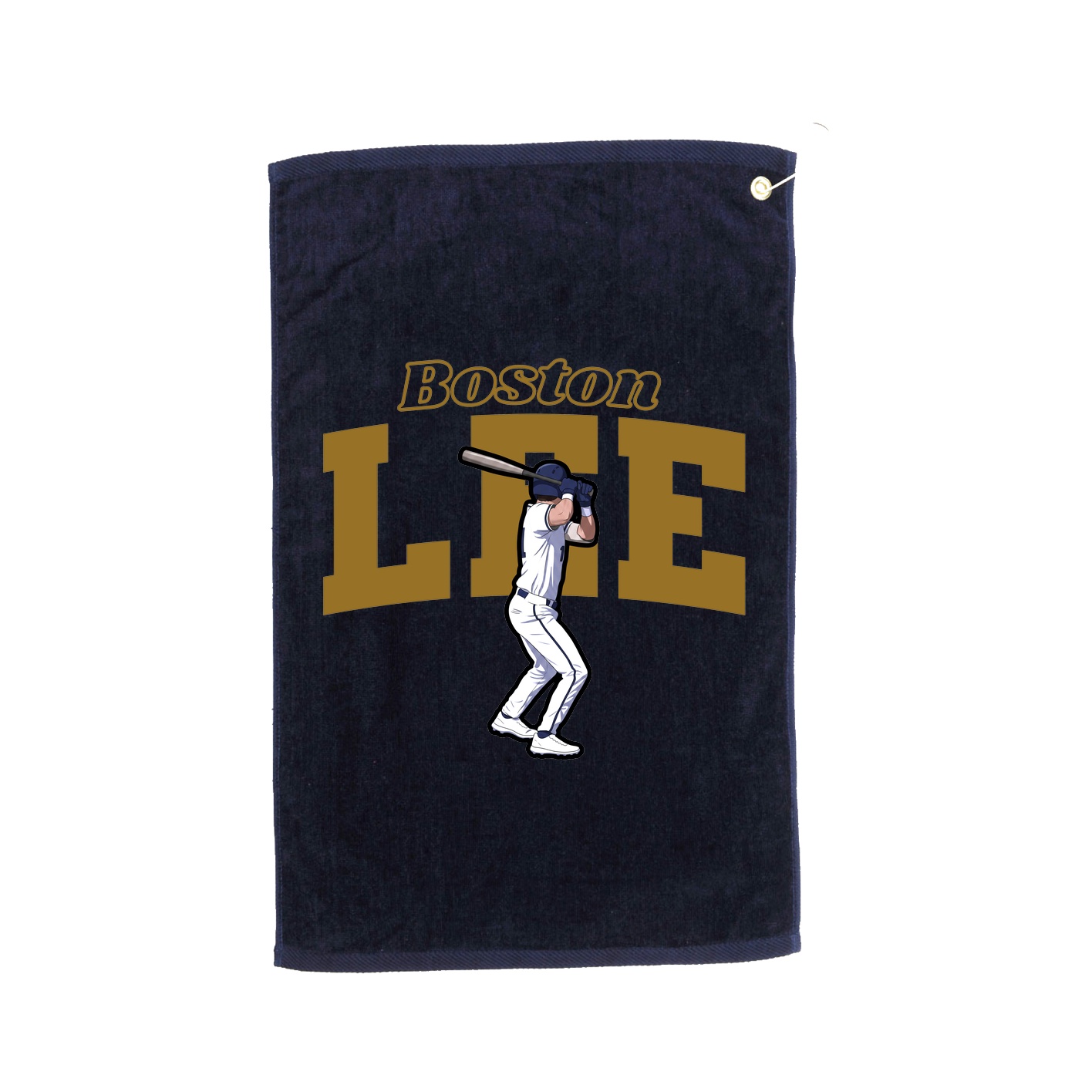 Golf Towel — Name Arch in Navy