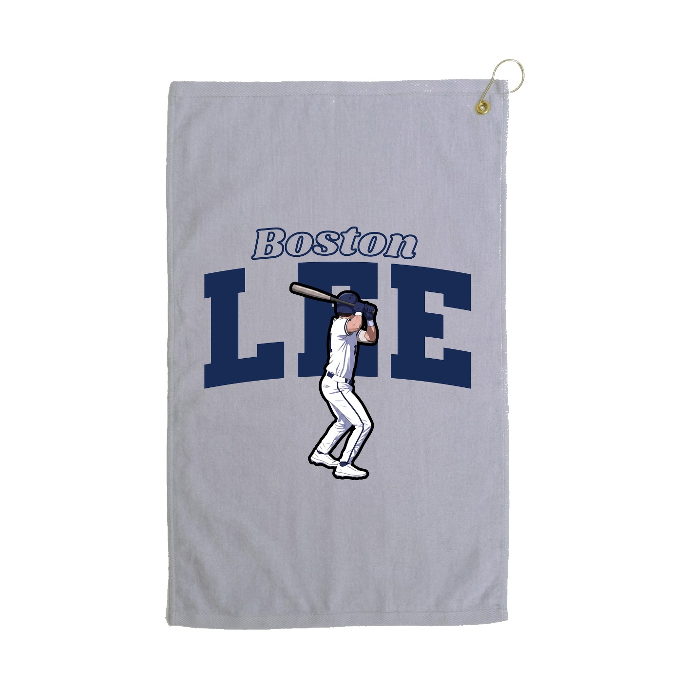 Golf Towel — Name Arch in Grey