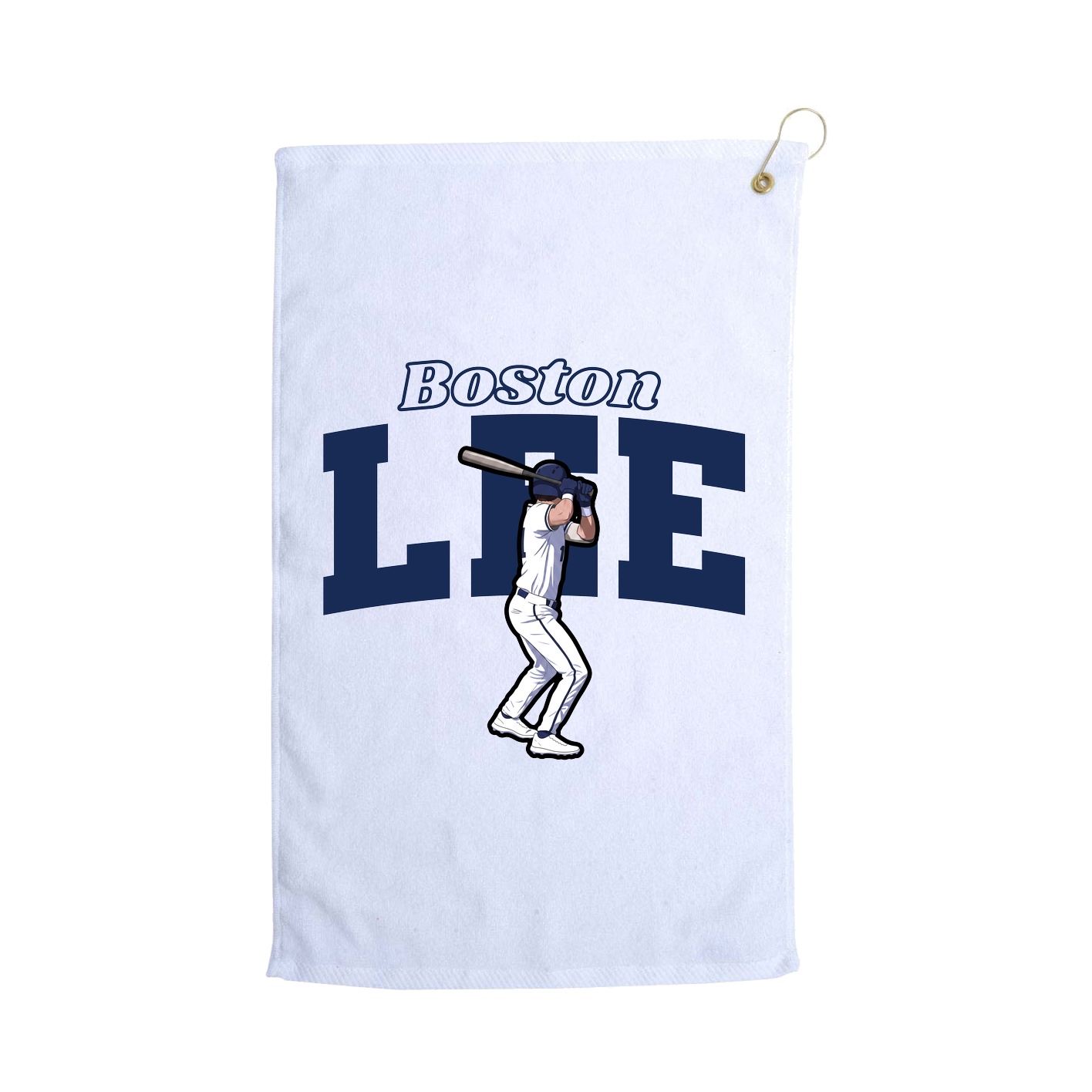 Golf Towel — Name Arch in White