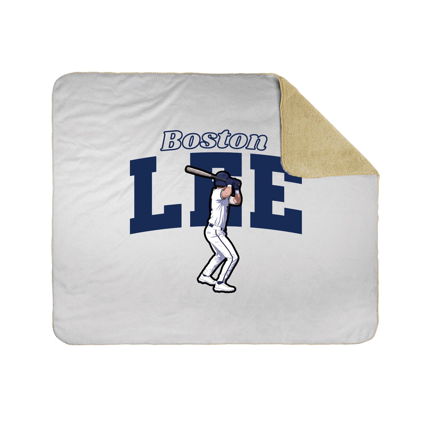 Throw Blanket — Name Arch in White