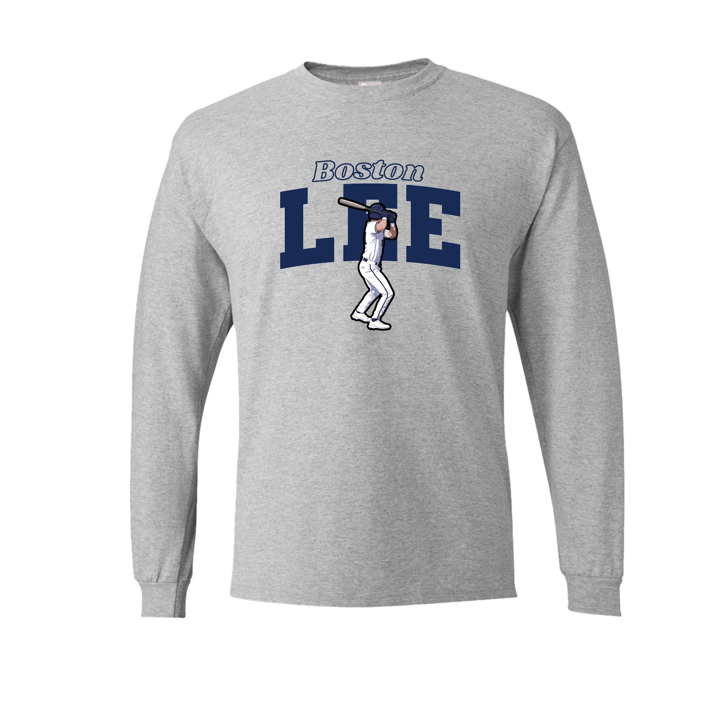 Long Sleeve Tee — Name Arch in Grey