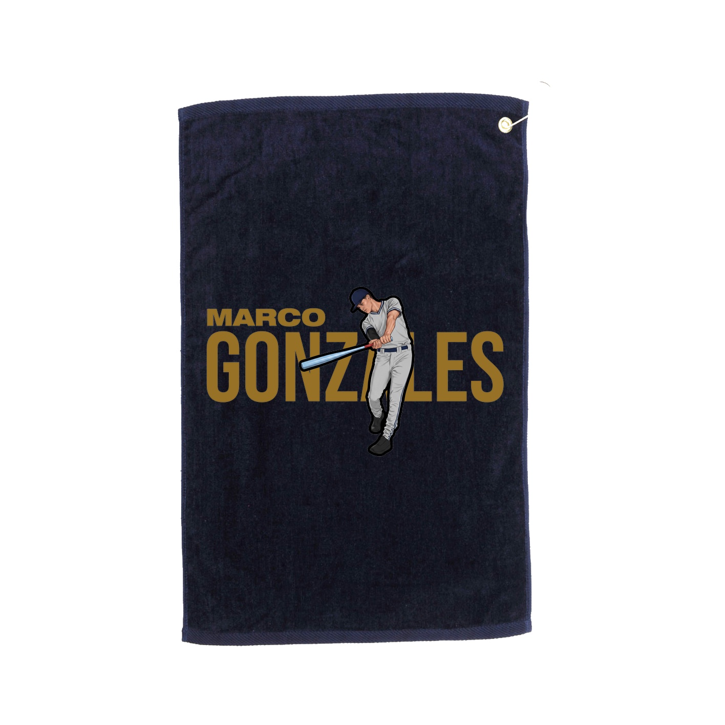 Golf Towel — Player Name in Navy