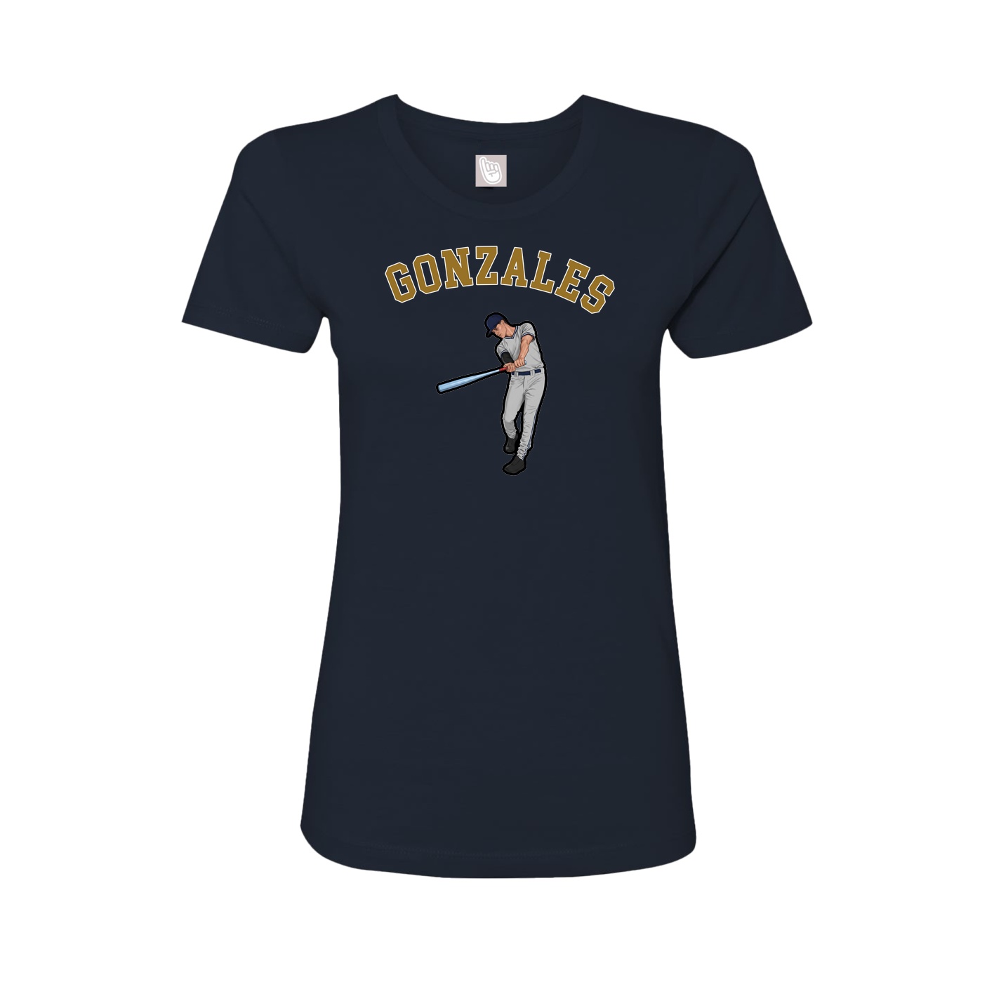Fitted Women's Tee — Shirsey Arch in Navy