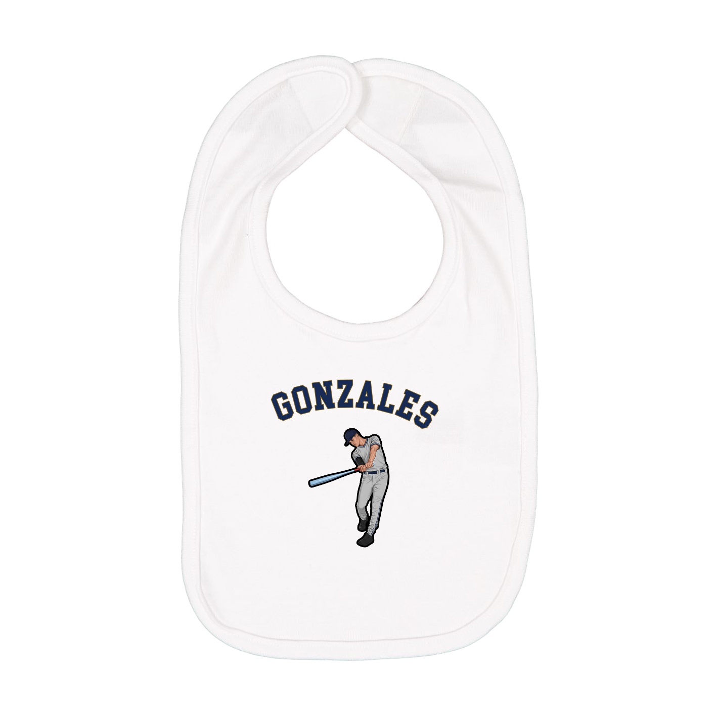 Infant Bib — Shirsey Arch in White