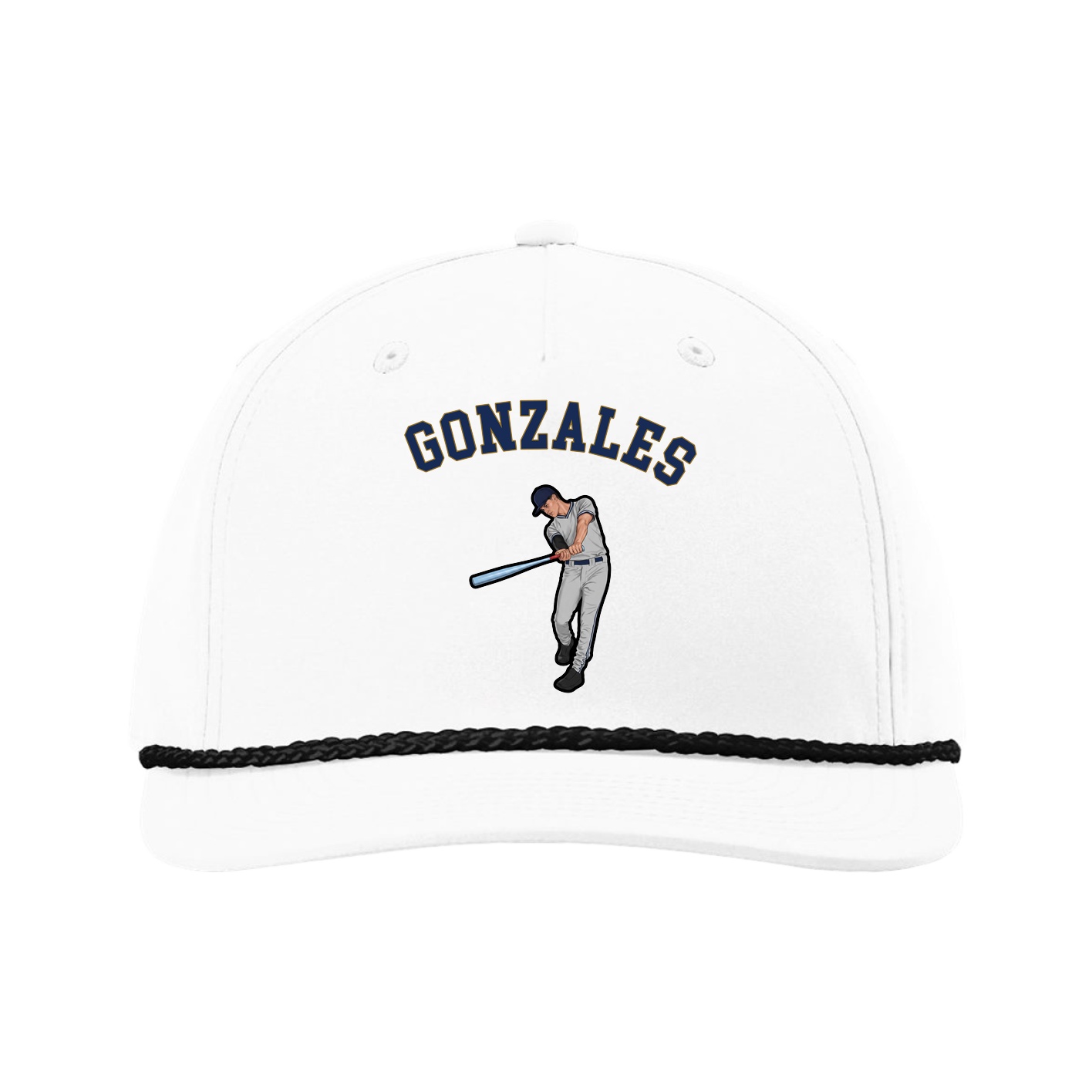 Five-Panel Classic Rope Cap — Shirsey Arch in White