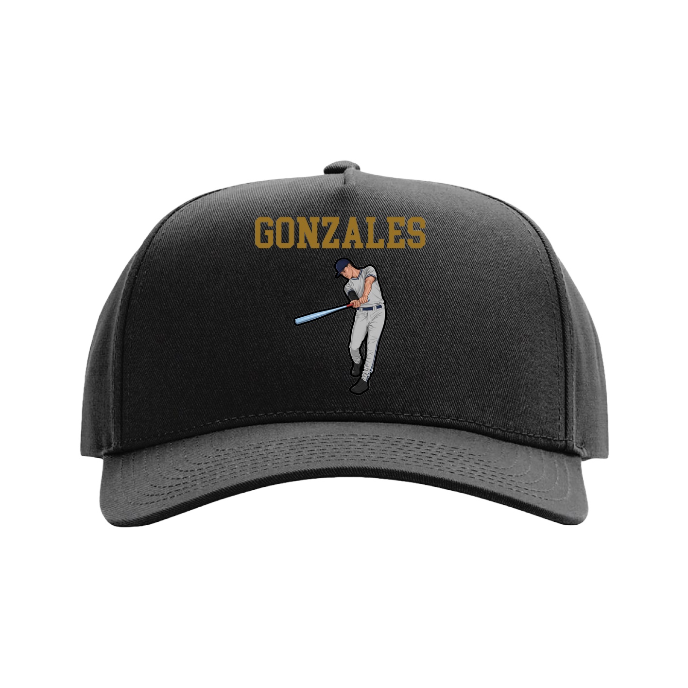Full Fabric Five-Panel Champ Cap — Shirsey in Black