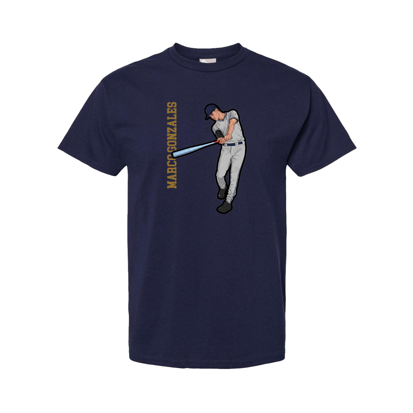 Tee — Name Vertical in Navy