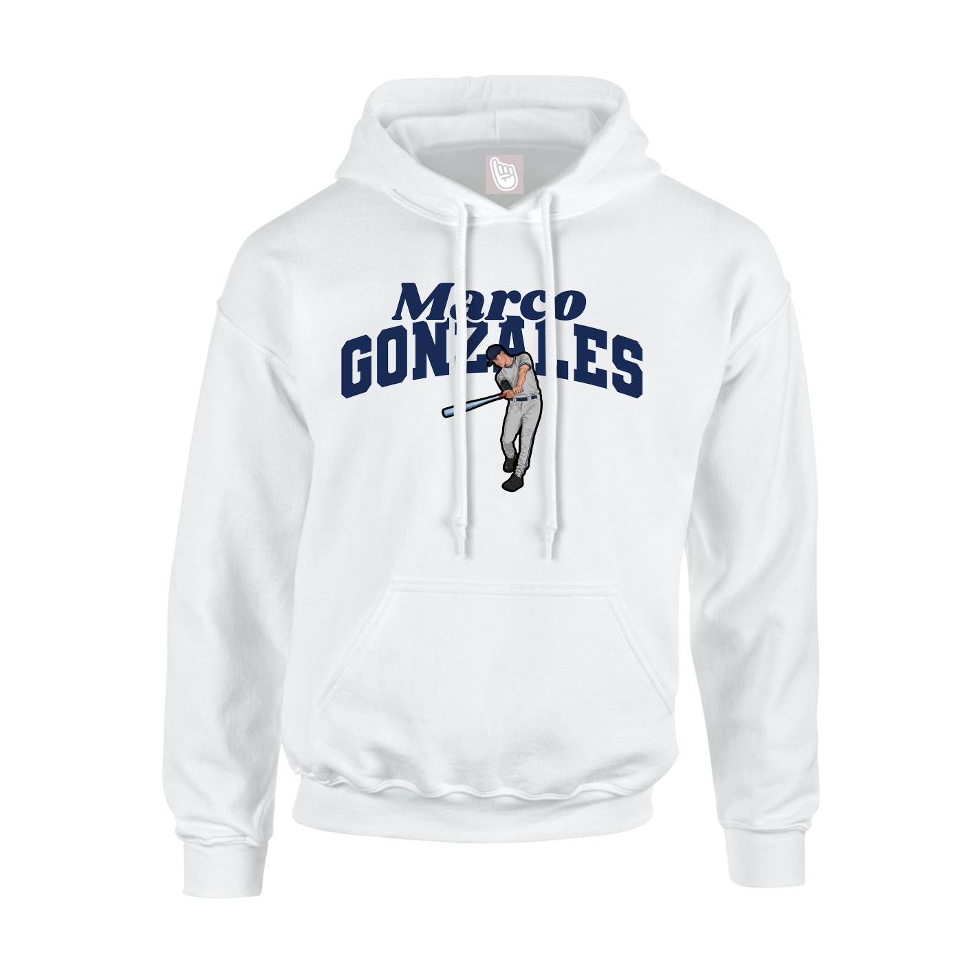 Youth Hoodie — Signature Arch in White