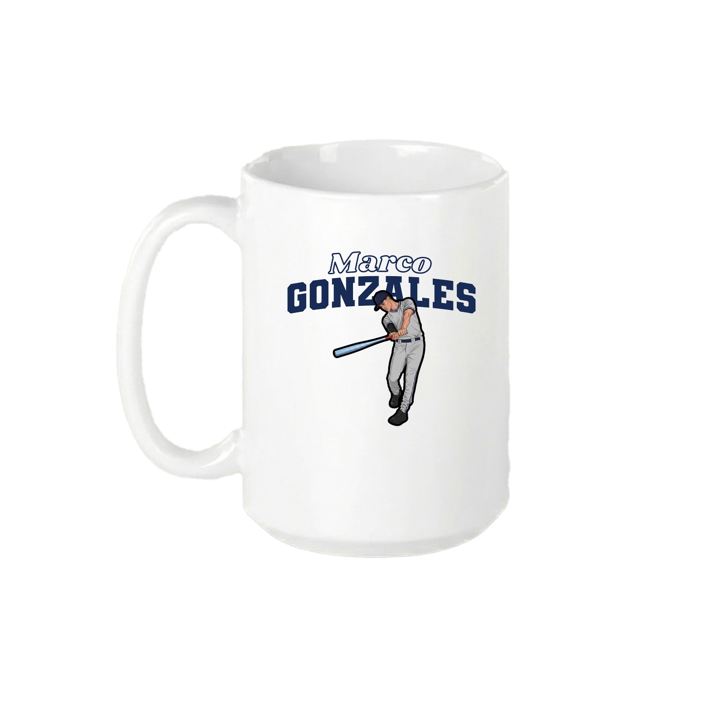 15oz Coffee Mug — Name Arch in White
