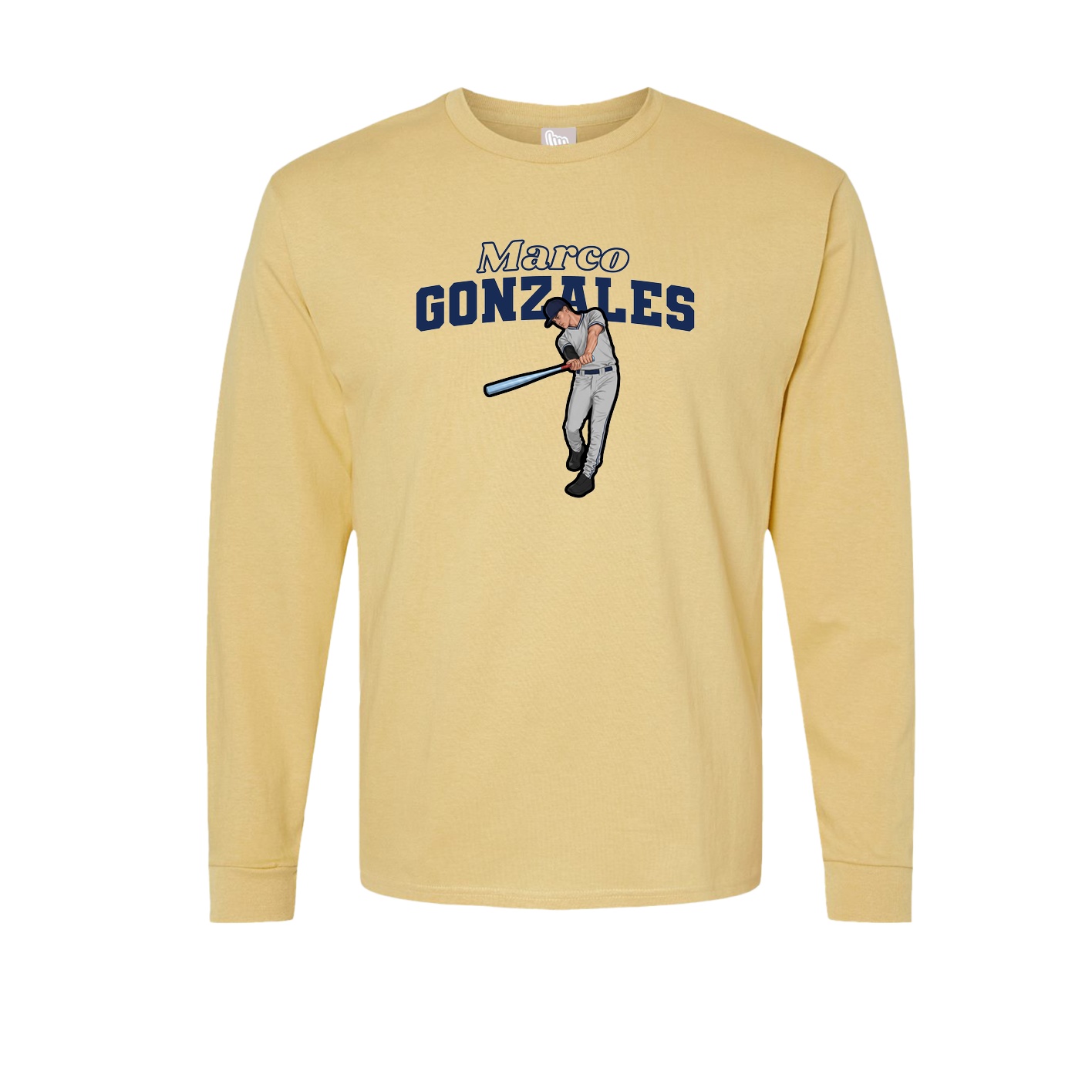 Long Sleeve Tee — Name Arch in Vegas Gold