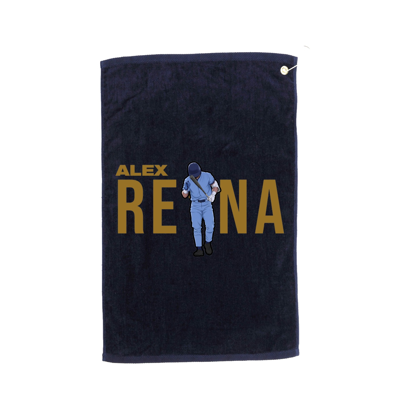 Golf Towel — Player Name in Navy