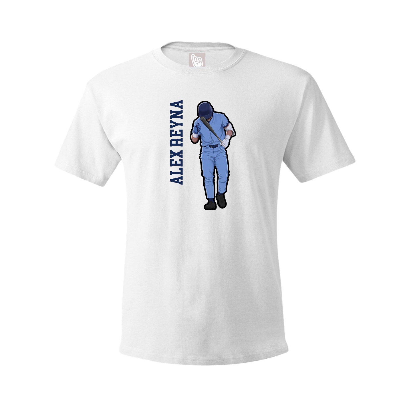 Youth Tee — Name Vertical in White