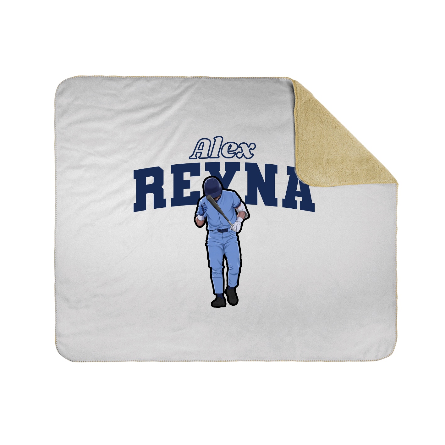 Throw Blanket — Name Arch in White