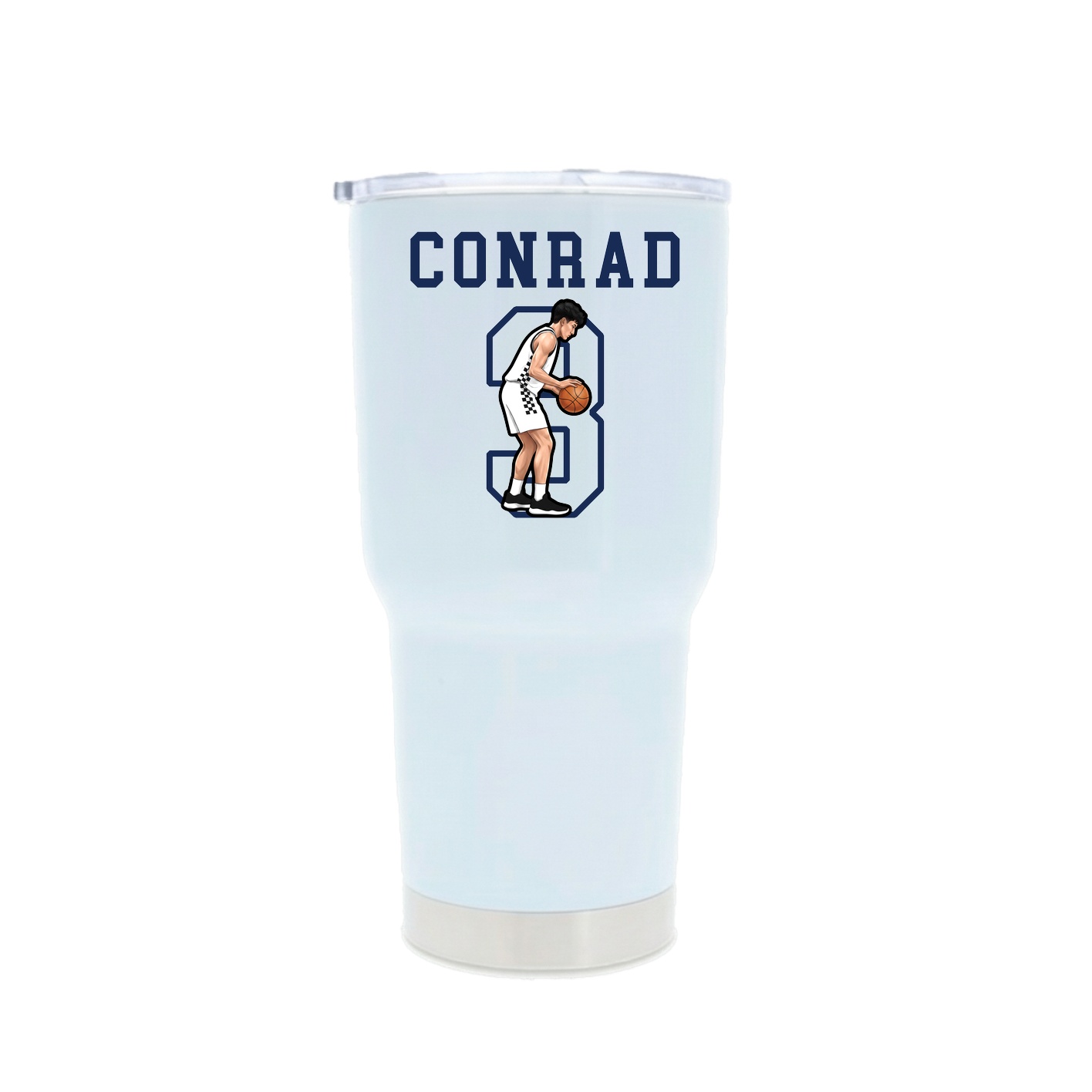 30oz Stainless Steel Tumbler — Shirsey in White