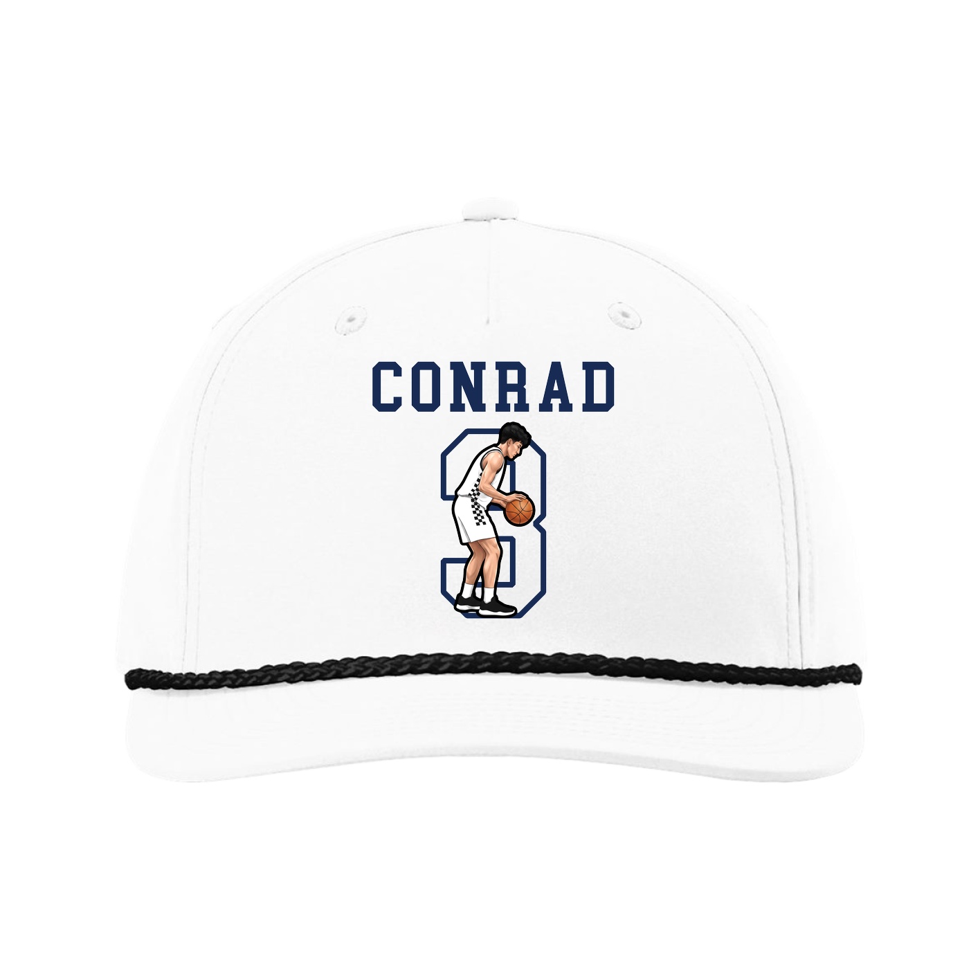 Five-Panel Classic Rope Cap — Shirsey in White