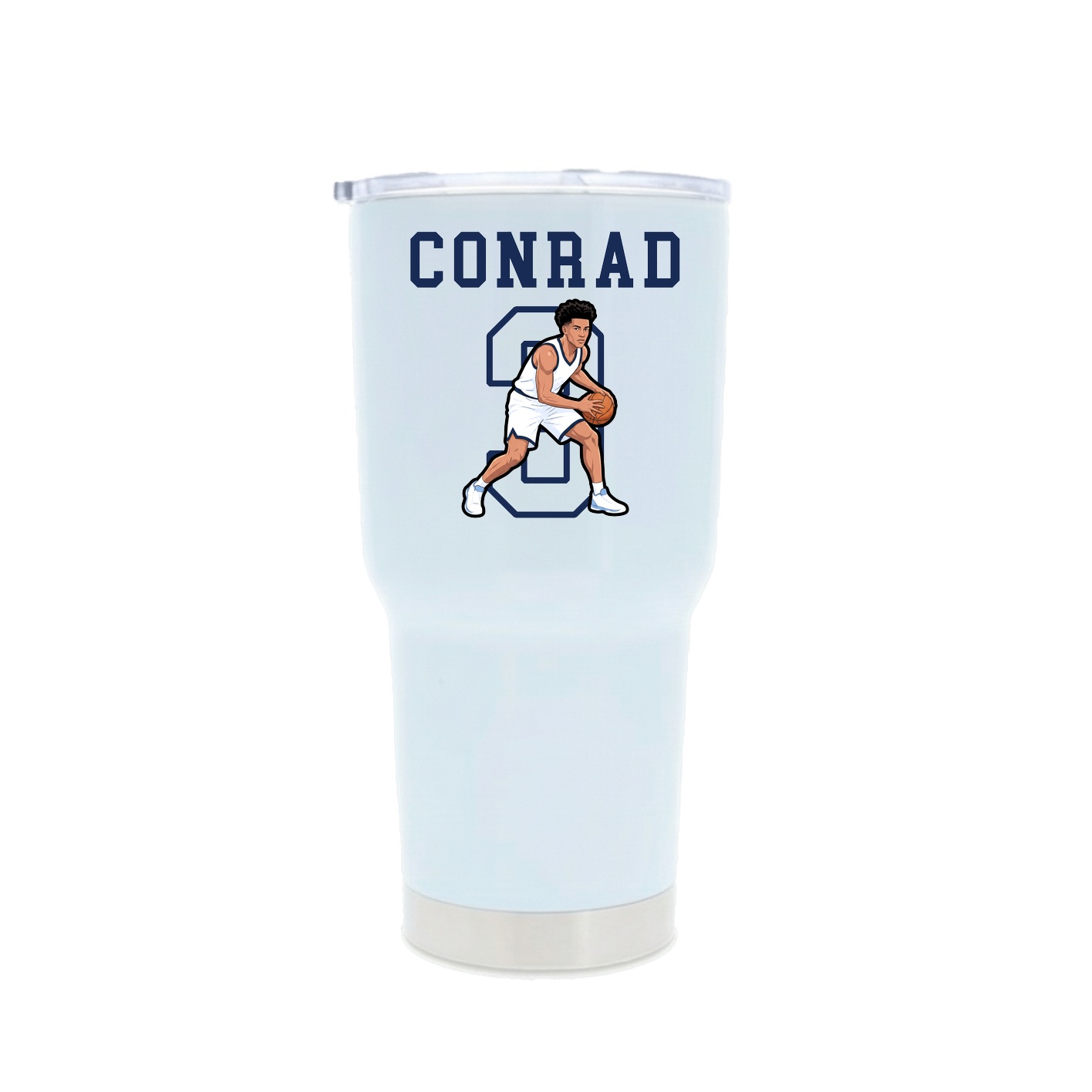 30oz Stainless Steel Tumbler — Shirsey in White