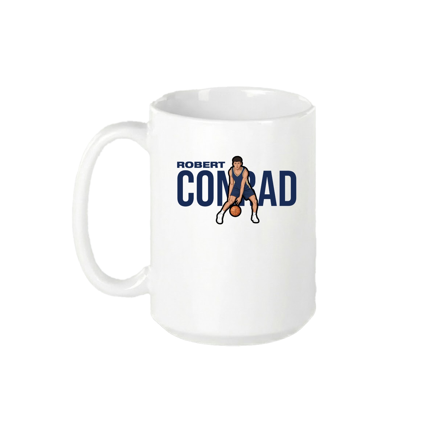 15oz Coffee Mug — Player Name in White